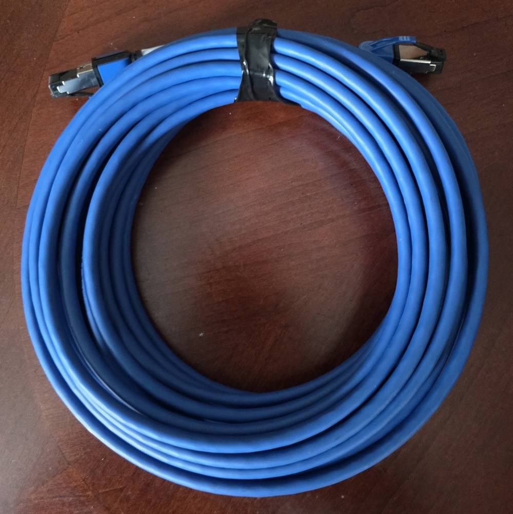 LINKUP 40Gbps Certified Cat8 Ethernet Patch Cable Double Shielded 2000MHz 35ft